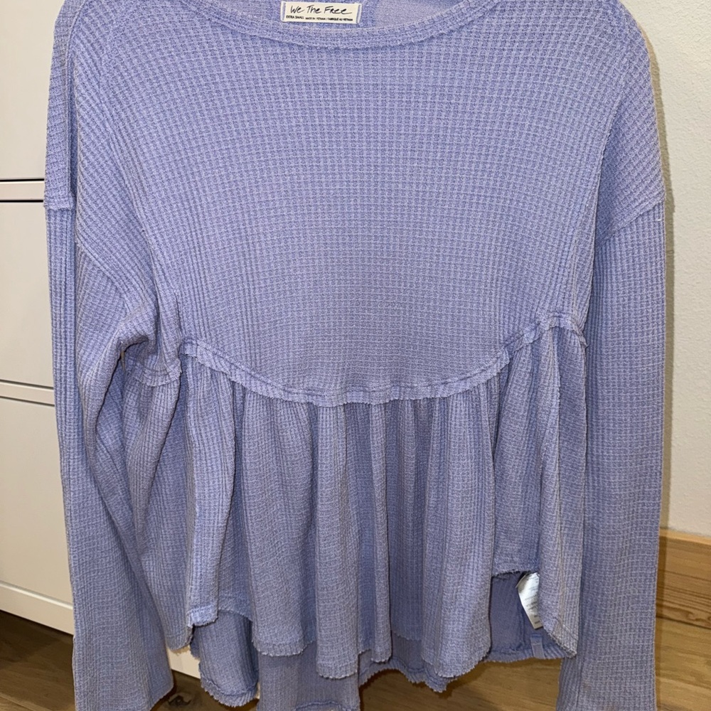 Purple Long Sleeve Free People Top